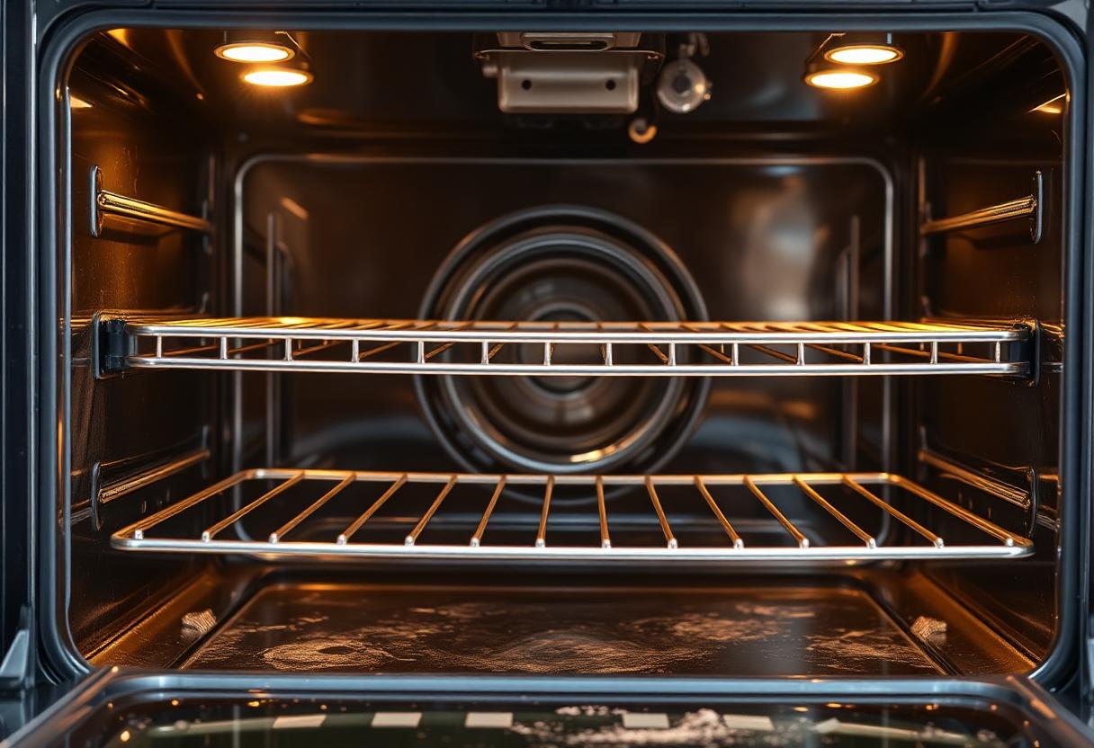 Sparkling clean oven interior after Sweet Home Cleaning deep clean